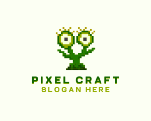 Digital Pixel Monster logo design