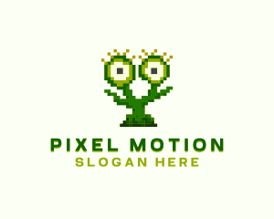 Digital Pixel Monster logo design