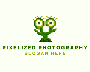 Digital Pixel Monster logo design