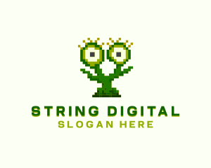 Digital Pixel Monster logo design