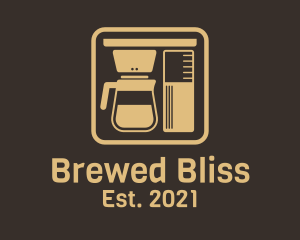 Coffee Brewer Machine logo design