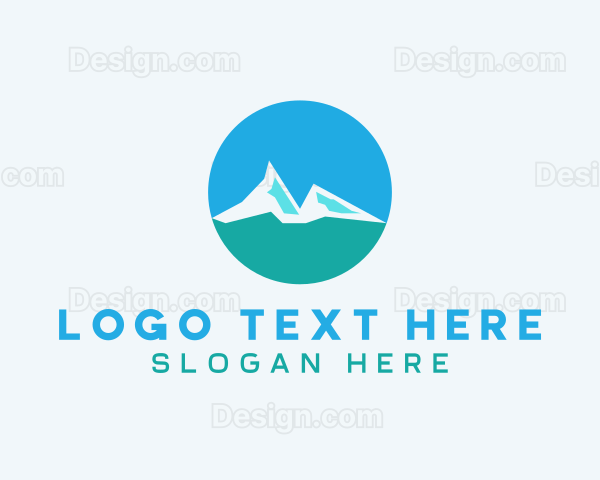 Mountain Hiking Travel Logo