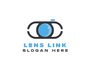 Optical Lens Eye logo design