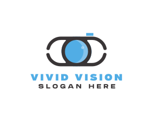 Optical Lens Eye logo design