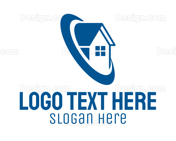 Blue Roofing Village Logo