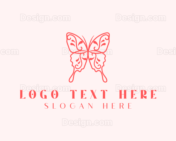 Ornamental Butterfly Beauty Logo