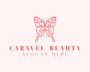 Ornamental Butterfly Beauty logo design