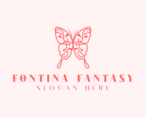 Ornamental Butterfly Beauty logo design