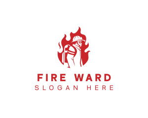 Fire Firefighter Rescue logo design