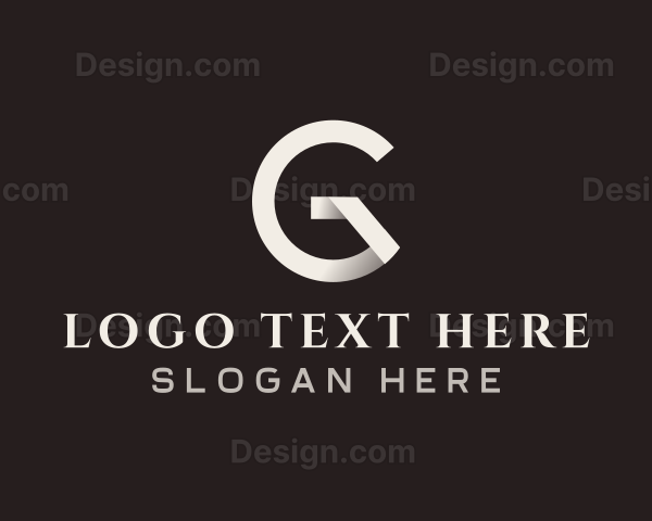 Simple Generic Origami Letter G Logo