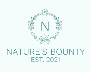 Natural Beauty Wreath logo design