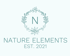 Natural Beauty Wreath logo design