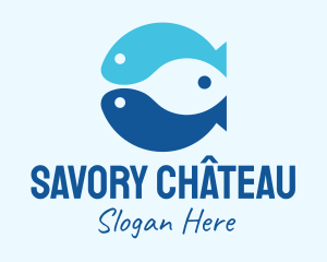 Blue Ocean Fish logo design