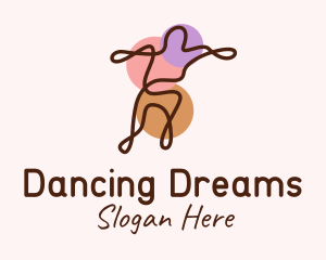 Dancing Human Monoline logo