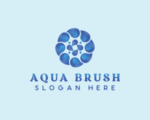 Water Aqua Droplet  logo design