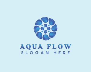 Water Aqua Droplet  logo design
