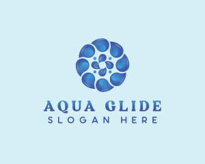 Water Aqua Droplet  logo design