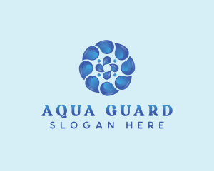 Water Aqua Droplet  logo design