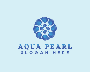 Water Aqua Droplet  logo design