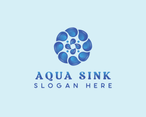 Water Aqua Droplet  logo design