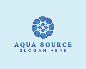 Water Aqua Droplet  logo design