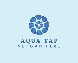 Water Aqua Droplet  logo design