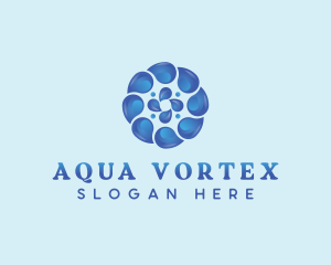 Water Aqua Droplet  logo design