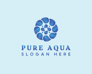 Water Aqua Droplet  logo design