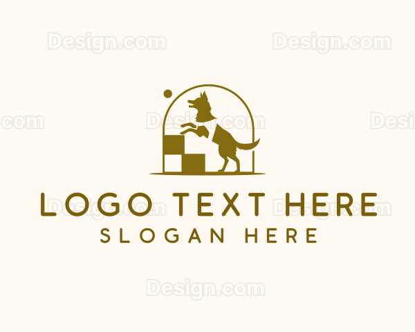 Puppy Dog Trainer Logo