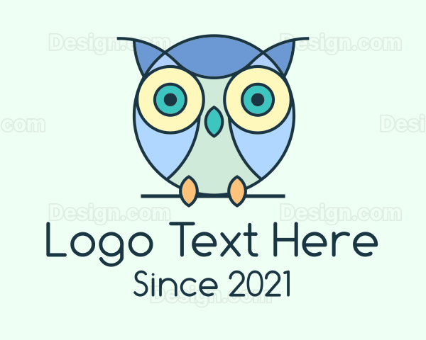 Cute Baby Owl Logo