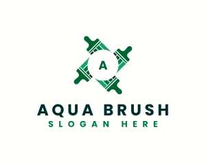 Renovation Paint Brush logo design