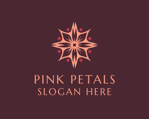 Pink Mandala Flower logo design