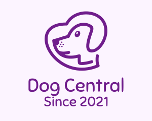 Purple Pet Dog logo design