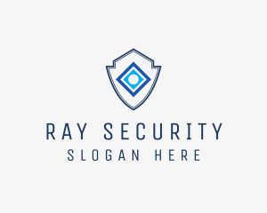 Minimalist Security Shield logo design