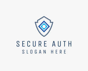 Minimalist Security Shield logo design