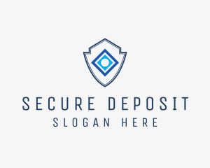 Minimalist Security Shield logo design