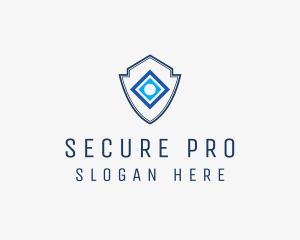 Minimalist Security Shield logo design