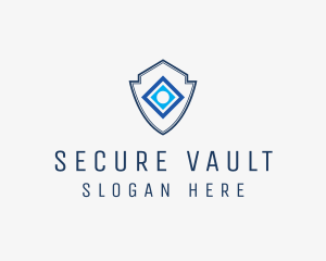 Minimalist Security Shield logo design