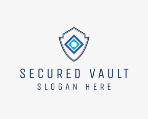 Minimalist Security Shield logo design