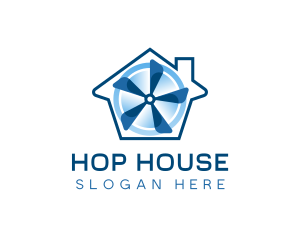 House Fan Propeller logo design