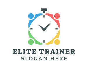 Group Fitness Stopwatch  logo design