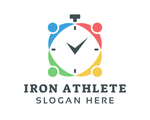 Group Fitness Stopwatch  logo design