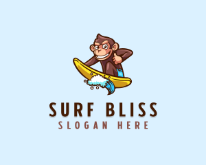 Wave Surfer Monkey logo