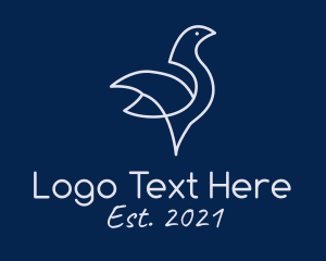 Minimalist Dove Bird  logo