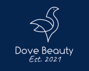 Minimalist Dove Bird  logo