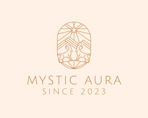 Mystic Aries Zodiac logo design