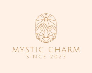 Mystic Aries Zodiac logo design