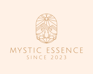 Mystic Aries Zodiac logo design