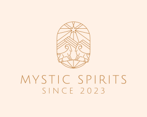 Mystic Aries Zodiac logo design