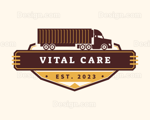 Trailer Truck Logistic Logo